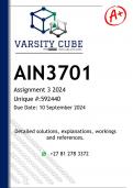 AIN3701 Assignment 3 (DETAILED ANSWERS) 2024 - DISTINCTION GUARANTEED 