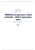 TMN3706 Assignment 4 2024 (602623) - DUE 11 September 2024