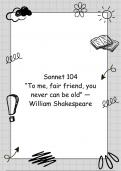 "To me, fair friend, you never can be old"— William Shakespeare IEB Poetry grade 12