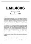 LML4806 Assignment 1 Solutions Semester 2 2024