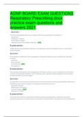 AGNP BOARD EXAM QUESTIONS Respiratory Prescribing.docx practice exam questions and answers 2021 