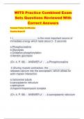 WITS Practice Combined Exam Sets Questions Reviewed With  Correct Answers Personal Trainer Certification 