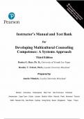 Test Bank for Developing Multicultural Counseling Competence A Systems Approach, 3rd Edition by Danica G. Hays, Bradley T. Erford