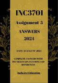 inc3701 assignment 5 2024 answers{21 August 2024}