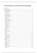 Totaaloverzicht - Kwantitatieve Onderzoeksmethodologie (MAN-BRPA247): achtergrondkennis, stappenplannen en SPSS output op een rij.