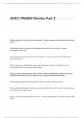 ANCC PMHNP Exam  Review  Questions and Answers-Part 1