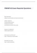 PMHNP-63 Exam Reported Questions and Correct Answers