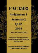 FAC1502 Assignment 1 Semester 2 2024 quiz  {18 August 2024}