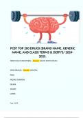 PCBT TOP 200 DRUGS (BRAND NAME, GENERIC NAME, AND CLASS) TERMS & DEFFI’S/ 2024-2025. 