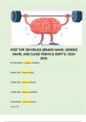 PCBT TOP 200 DRUGS (BRAND NAME, GENERIC NAME, AND CLASS) TERMS & DEFFI’S/ 2024-2025. 