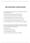  NSG 3100 EXAM 3 GALEN COLLEGE QUESTIONS AND ANSWERS 2024