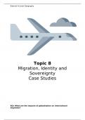 Edexcel A-level Geography Topic 8 Summary Notes and Case Studies