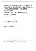 ECS3709 ASSIGNMENT 1 COMPLETE ANSWERS SEMESTER % TRUSTED COMPLETE SOLUTIONS, EXPLANATIONS $ CONCLUSIONS