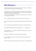 BIO 320 Exam 2 Questions And Answers With 100% Correct Answers