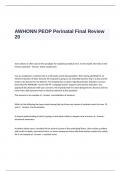 AWHONN PEOP Perinatal Final  Exam Review  Questions and Answers-2024