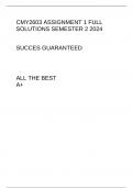 CMY2603 ASSIGNMENT 1 FULL SOLUTIONS SEMESTER 2 2024