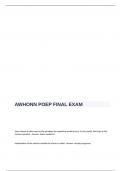 AWHONN POEP FINAL EXAM QUESTIONS AND CORRECT ANSWERS