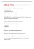 GMS401 FINAL Questions And Answers Graded A+