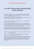 12-15 M.T Practice Exam Questions With Correct Answers