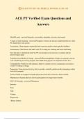 ACE PT Verified Exam Questions and Answers