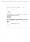 NURS 6630N-28 Week 11 Final Exam Latest (complied from real exam)