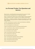 Ace Personal Trainer Test Questions and Answers