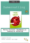 Samenvatting: Nectar biologie: Hoofdstuk 11; Voeding en vertering (VWO 5)