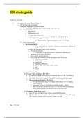 NURSING BS 242Z1 - ER study guide .