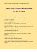 BUAD 307 Final Exam Questions With Correct Answers