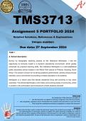 TMS3713 Assignment 5 PORTFOLIO (COMPLETE ANSWERS) 2024 - DUE 27 September 2024