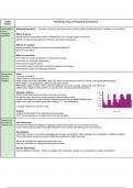 Cambridge AS Psychology Summary tables for Paper 1