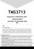 TMS3713  Assignment 5 (ANSWERS)  2024 - DISTINCTION GUARANTEED