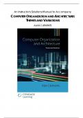 Solution Manual For Computer Organization & Architecture Themes and Variations, 1st Edition