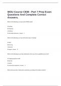  WGU Course C838 - Part 7 Prep Exam Questions And Complete Correct Answers.