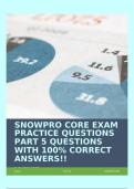 SNOWPRO CORE EXAM PRACTICE QUESTIONS PART 5 QUESTIONS WITH 100% CORRECT ANSWERS!!