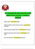 VA Tattooing PSI Exam Questions with 100% Correct Answers | Verified | Updated (2024/2025)