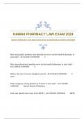 HAWAII PHARMACY LAW EXAM 2024 WITH GUARANTEED ACCURATE ANSWERS