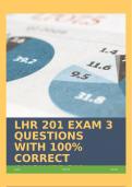 LHR 201 EXAM 3 QUESTIONS WITH 100% CORRECT ANSWERS!!