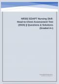 NR302 EDAPT Nursing Skill: Head-to-Chest Assessment Test (2024) || Questions & Solutions (Graded A+)