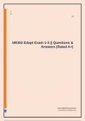 NR302 Edapt Exam 1-3 || Questions & Answers (Rated A+)