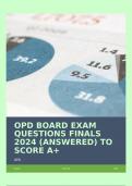 OPD BOARD EXAM QUESTIONS FINALS 2024 (ANSWERED) TO SCORE A+