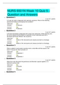 NURS 6501N Week 10 Quiz 5 - Question and Answers | ALREADY GRADED A