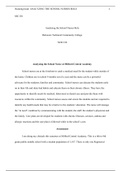 community final paper analyzing the school nurses role.docx  SSC130  Analyzing the School Nurses Role   Delaware Technical Community College  NUR 330   Analyzing the School Nurse at Milford Central Academy  School nurses are at the forefront to catch a me