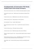  Fundamentals of Instruction FOI Study Guide Exam And Actual Answers.