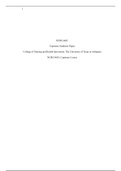 CapstoneSynthesisPaper.docx  NURS 4685   Capstone Synthesis Paper  College of Nursing and Health Innovation, The University of Texas at Arlington  NURS 4685: Capstone Course  Capstone Synthesis Paper  I started the RN-BSN program in Fall 2017 and took 1-2