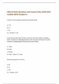 HESI A2 Math Questions and Answers/New 2024/2025 Verified 100%/Graded A+.