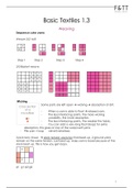 Summary Basic Textiles 3 (Weaving and Knitting)