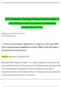 ATI Pediatric Nursing Online Practice 2023 A with NGN Questions and Answers & Rationales  (Verified Ques & Ans)