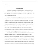 FinalPaperNutritionalAnalysis.docx  ATN 320  Nutritional Analysis  The purpose of this assignment is to assess the intakes of Alyssas nutrition. It will be discussed whether or not there needs to be a change in the way she eats or if it can stay the same.