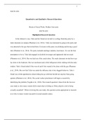 WK3Assgn  extension     6301.docx  SOCW-6301  Quantitative and Qualitative Research Questions  Master of Social Work, Walden University  SOCW-6301  Highlighted Research Question  In the Johnsons case, Talia and her friend are invited to a college fraterni